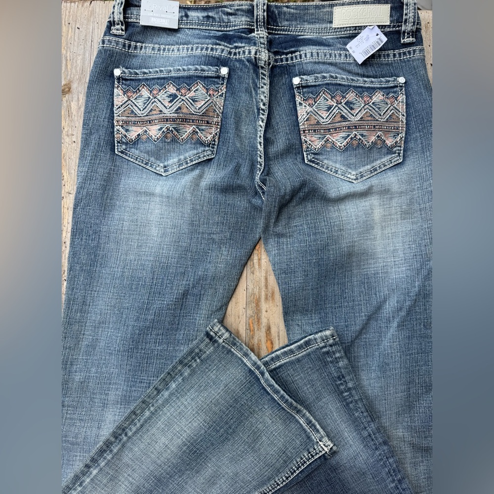 NWT Rock and Roll Cowgirl low rise bootcut Blue Jeans